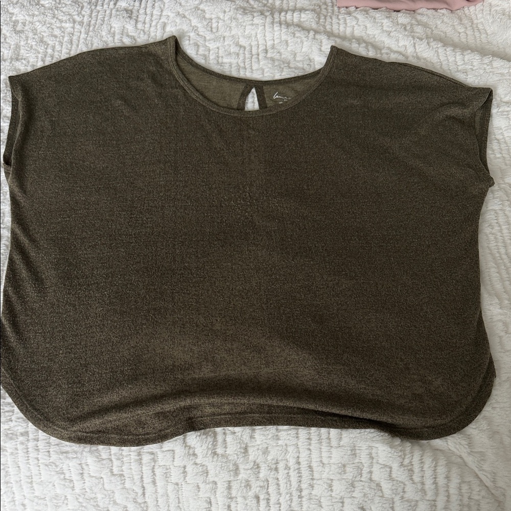 Lane Bryant Short Sleeve Top in Olive